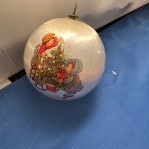 Vintage Holly Hobbie satin ornament